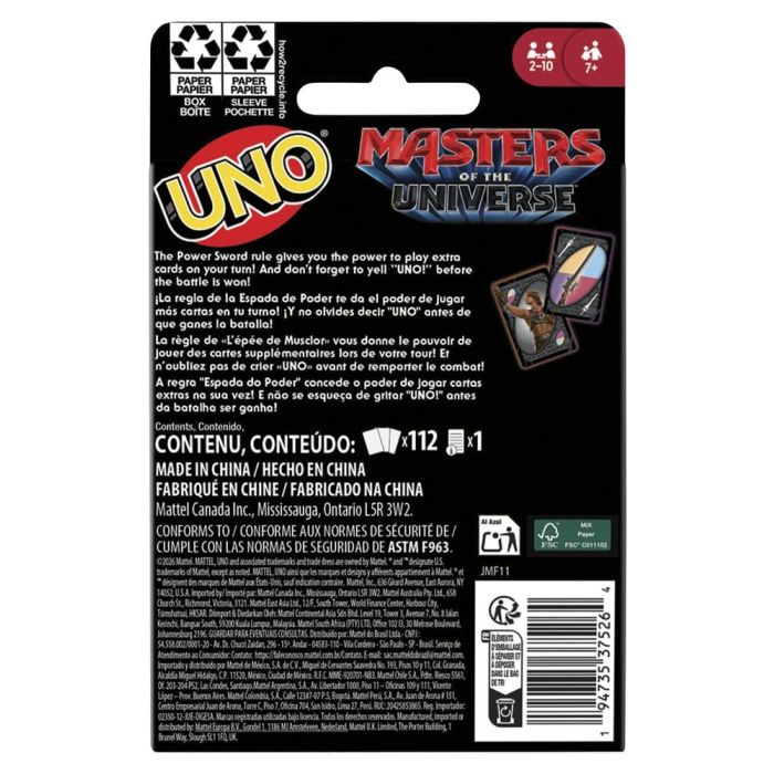 Masters of the Universe 2026 Movie UNO Card Game