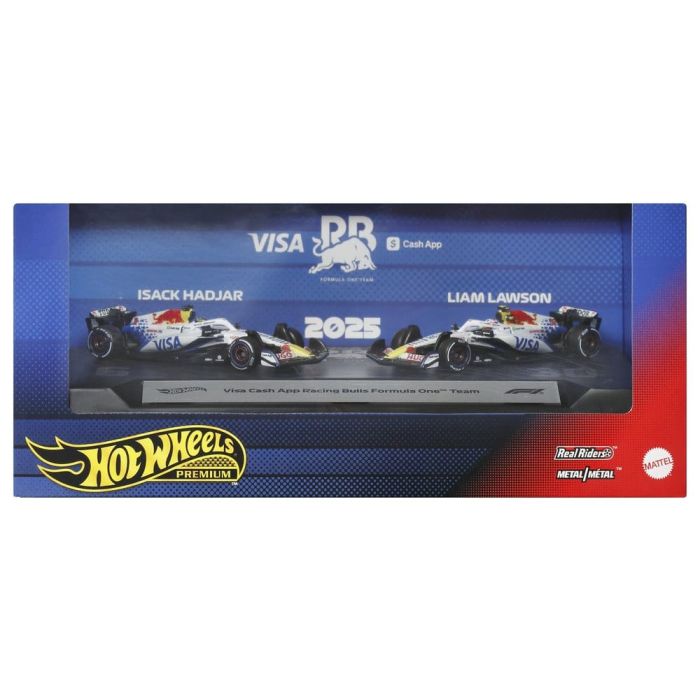 Formula 1 Hot Wheels Premium Die-Cast Vehicle 2-Pack 1:64 Team Visa Cash App Racing Bulls