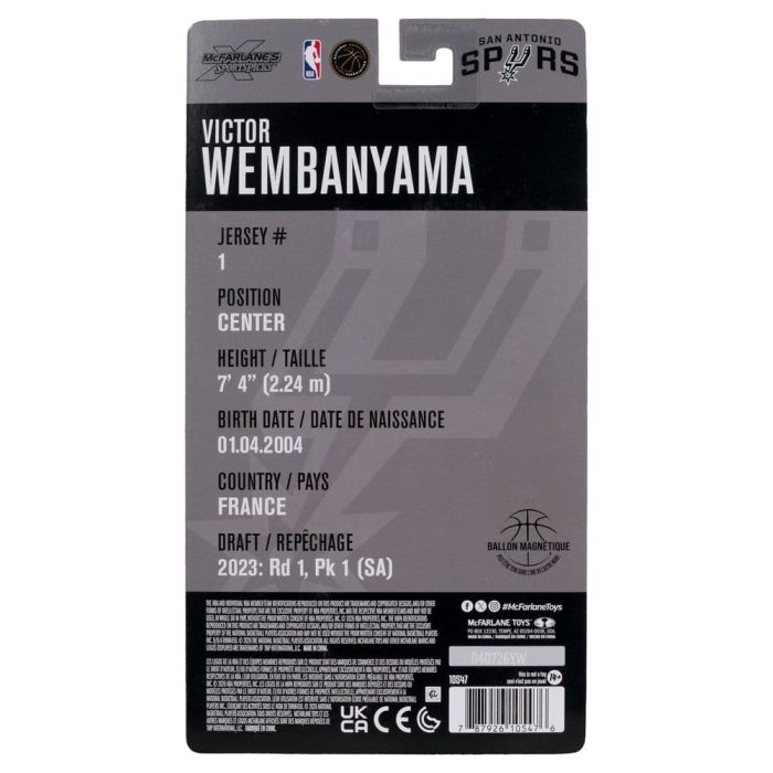 NBA SportsPicks Action Figure Victor Wembanyama (San Antonio Spurs) 17 cm