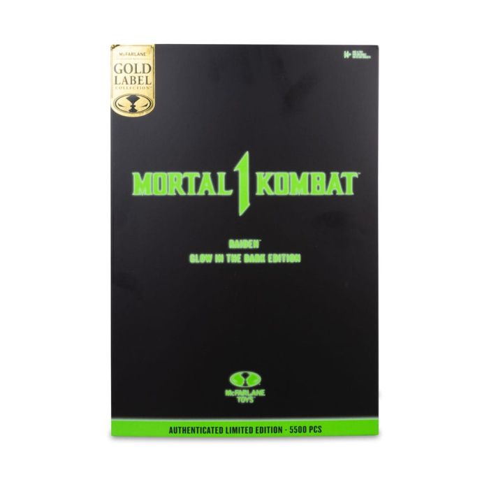 Mortal Kombat Action Figure Glow in the Dark Edition Raiden (Gold Label) 18 cm