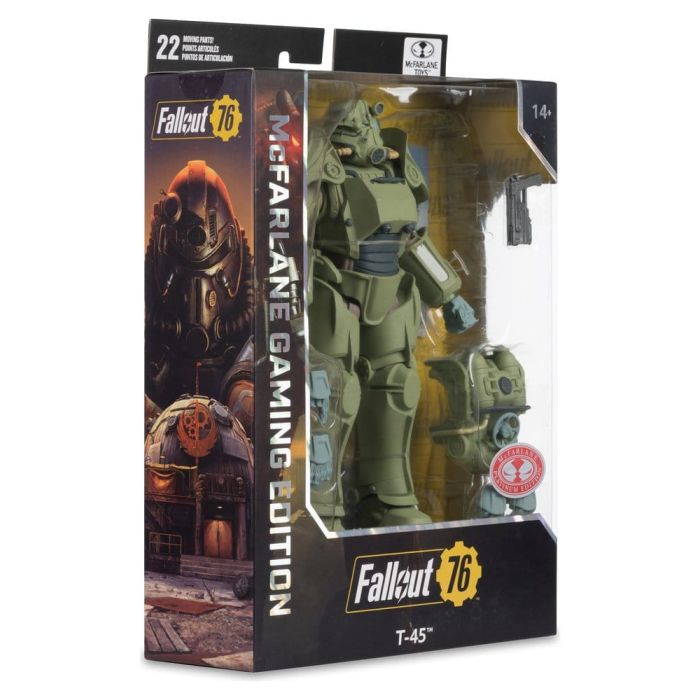Fallout 76 Gaming Edition Action Figure T-45 Military Armor (Red Platinum Edition) 20 cm