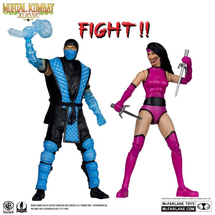 Mortal Kombat Action Figure 2-Pack Sub-Zero vs. Mileena (Klassiks) 18 cm