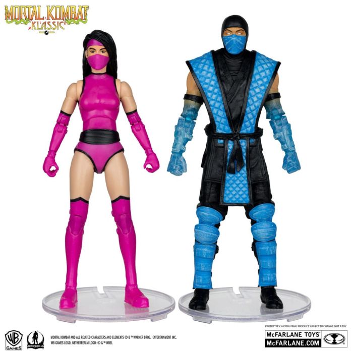 Mortal Kombat Action Figure 2-Pack Sub-Zero vs. Mileena (Klassiks) 18 cm