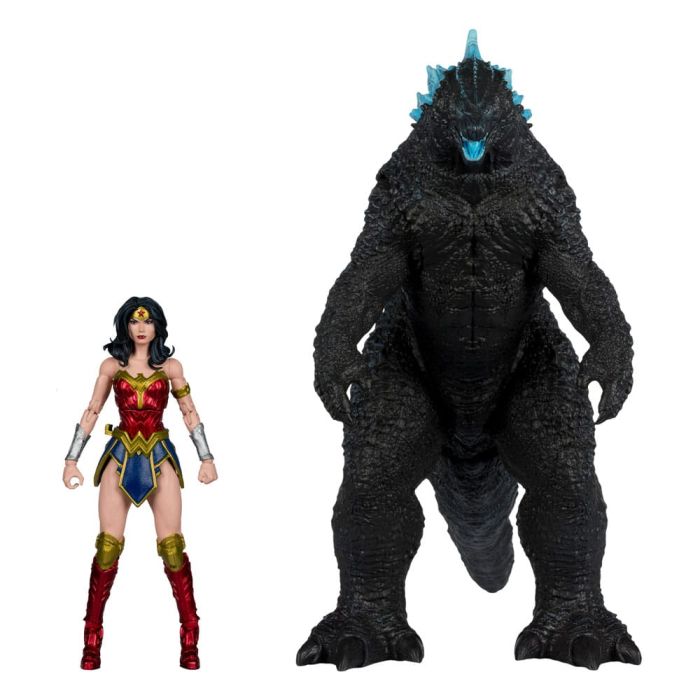 DC Justice League Monsterverse DC Multiverse Action Figures 2-Pack Wonder Woman Vs. Atomic Blast Godzilla 18 cm 
