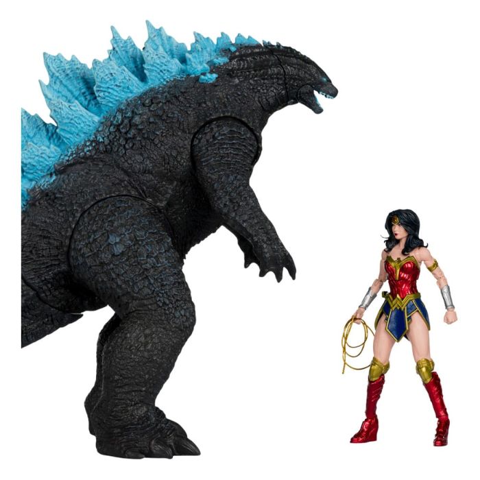 DC Justice League Monsterverse DC Multiverse Action Figures 2-Pack Wonder Woman Vs. Atomic Blast Godzilla 18 cm 