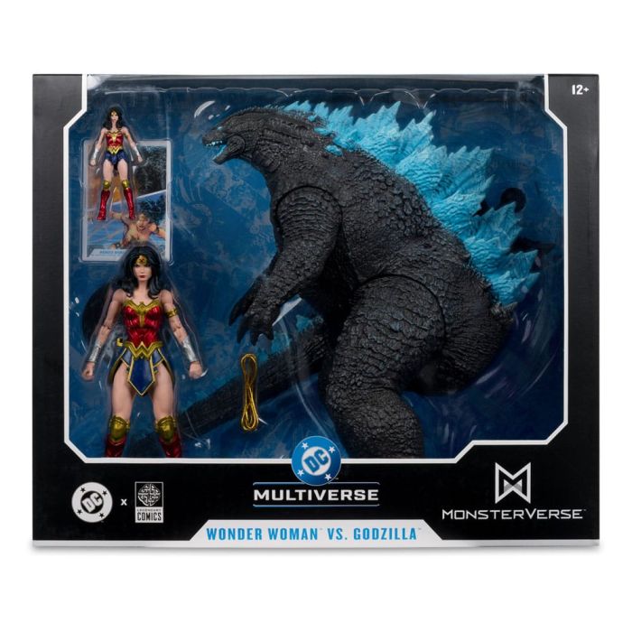 DC Justice League Monsterverse DC Multiverse Action Figures 2-Pack Wonder Woman Vs. Atomic Blast Godzilla 18 cm 