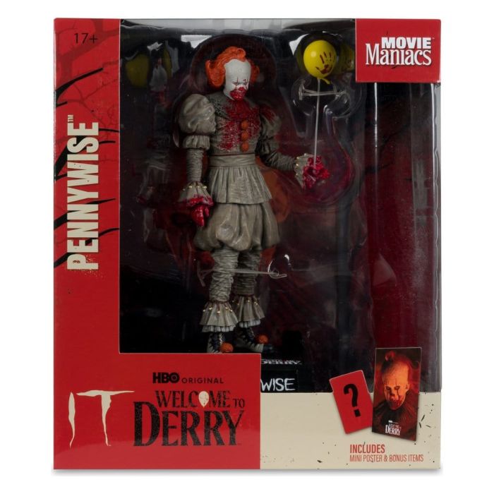 It Welcome to Derry Movie Maniacs Figure Pennywise (Bloody) 16 cm