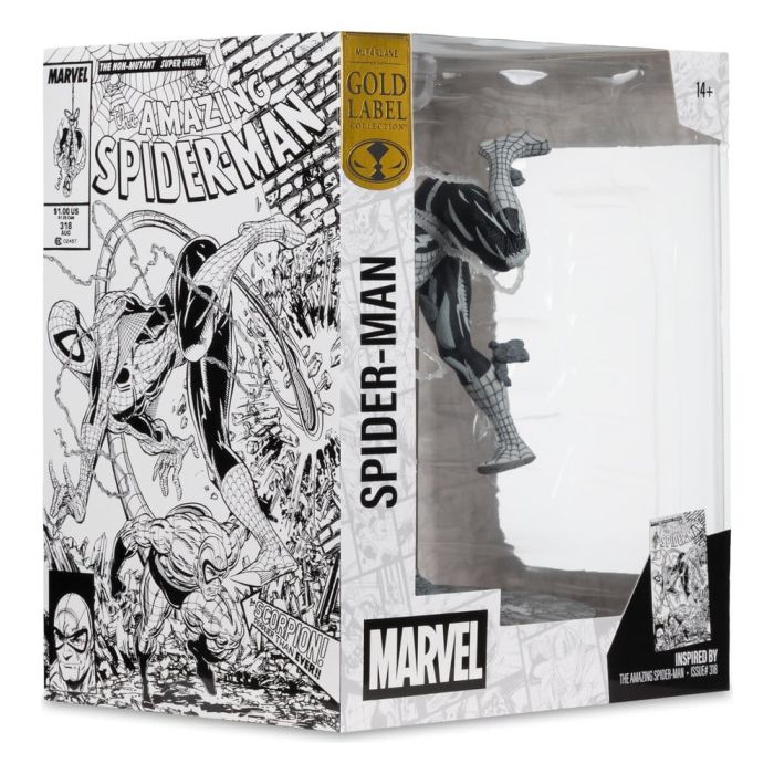 Marvel PVC Statue !/10 Spider-Man (Line Art) (The Amazing Spider-Man #318) (Gold Label) 17 cm