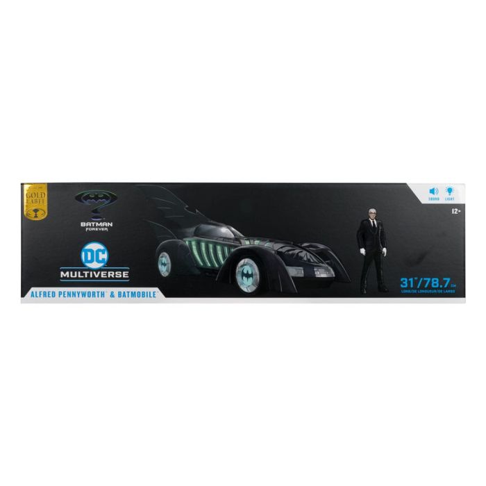 Batman Forever DC Multiverse Action Figure with Vehicle Alfred Pennyworth & Batmobile (Gold Label) 79 cm