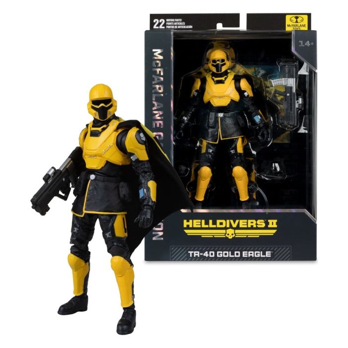 Helldivers II McFarlane Gaming Edition Action Figure T4-40 Gold Eagle 18 cm