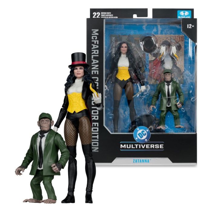 DC Multiverse McFarlane Action Figure Zatanna with Detective Chimp Collector Edition #53 18 cm