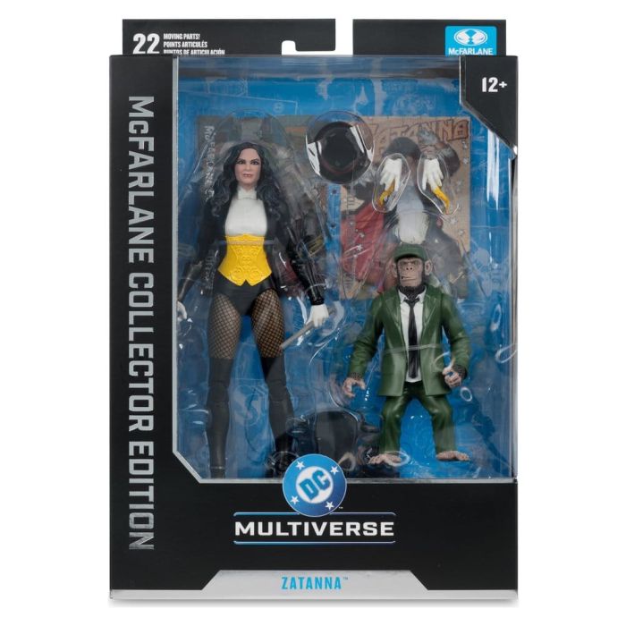 DC Multiverse McFarlane Action Figure Zatanna with Detective Chimp Collector Edition #53 18 cm
