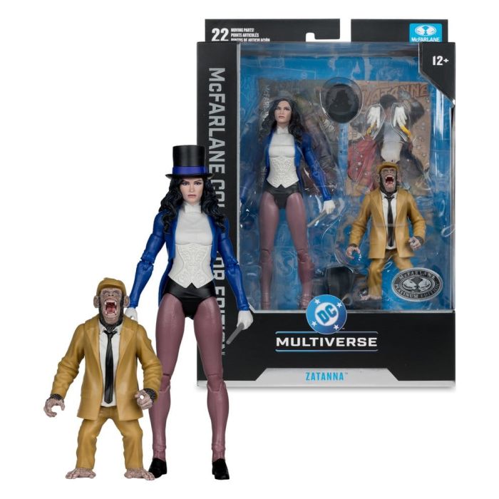 DC Multiverse McFarlane Action Figure Zatanna with Detective Chimp Collector Edition #53 18 cm