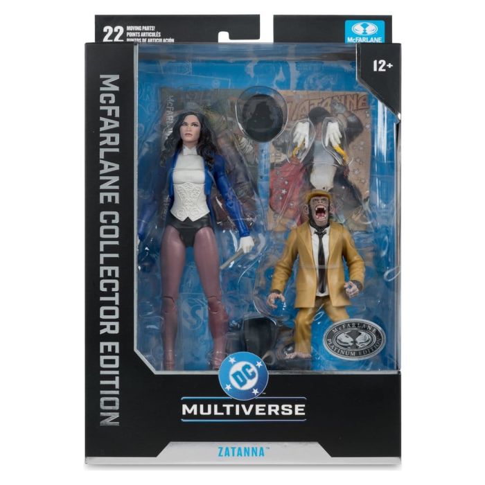 DC Multiverse McFarlane Action Figure Zatanna with Detective Chimp Collector Edition #53 18 cm