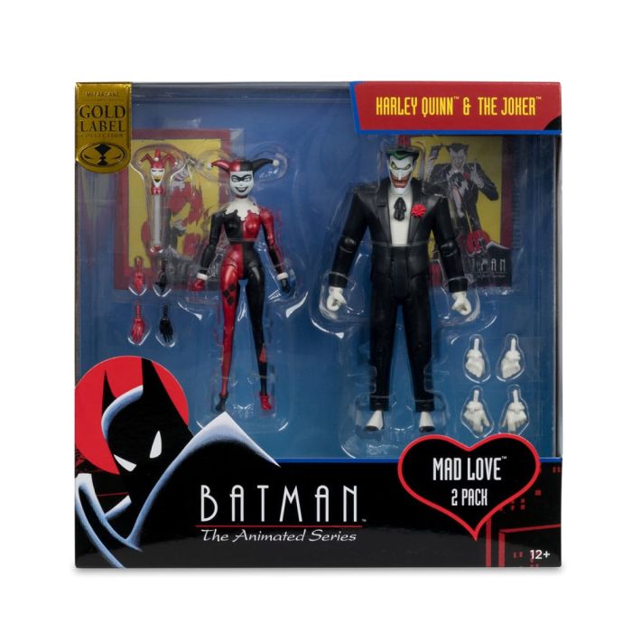 Batman: The Animated Series DC Direct Action Figures Harley Quinn & The Joker (Mad Love) (Gold Label) 18 cm