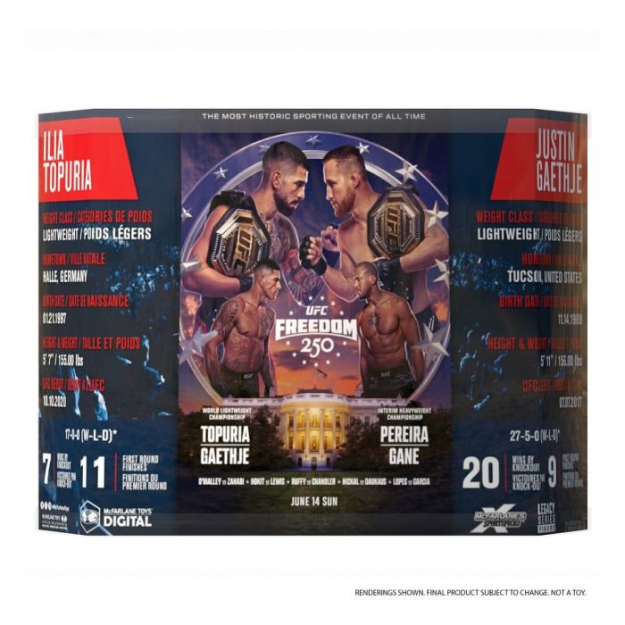UFC McFarlane’s SportsPicks Action Figures 2-Pack Ilia Topuria vs Justin Gaethje (Freedom 250) 18 cm