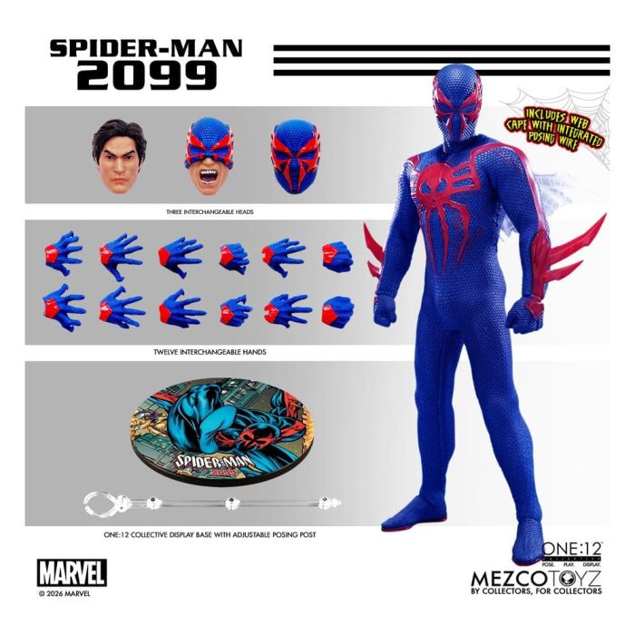 Marvel Comics One:12 Collective Action Figure 1/12 Spider-Man 2099 17 cm