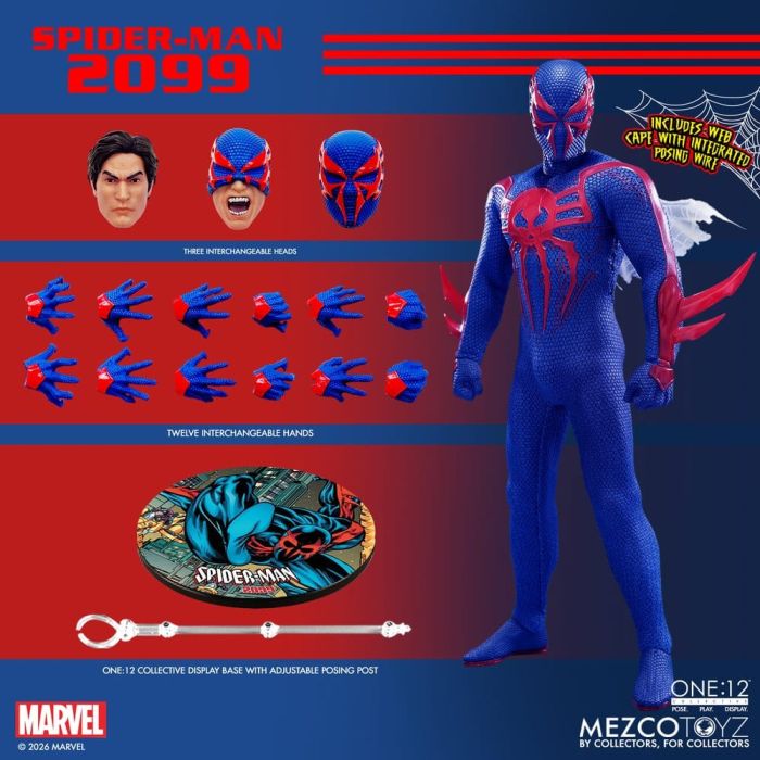 Marvel Comics One:12 Collective Action Figure 1/12 Spider-Man 2099 17 cm