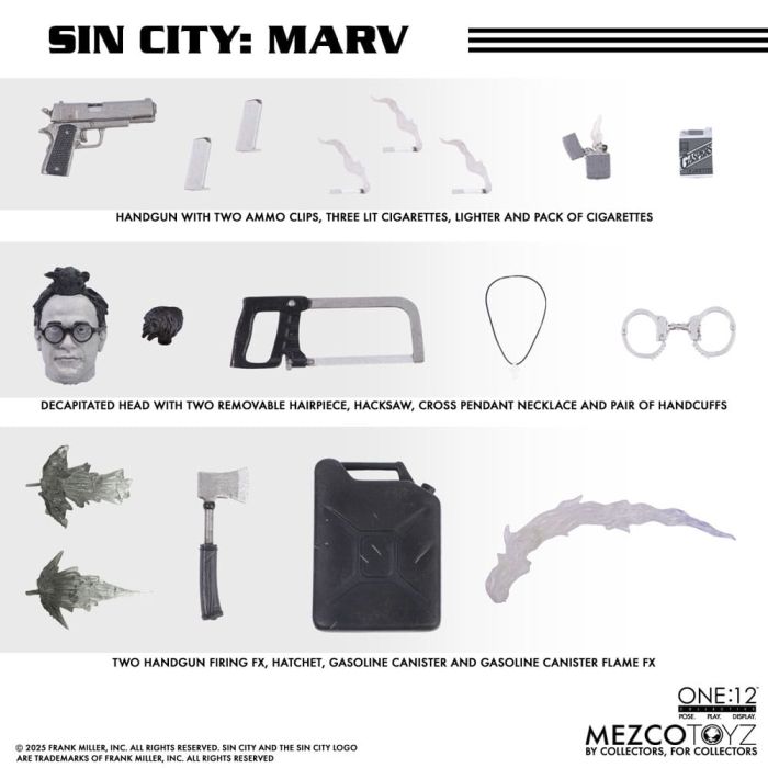 Sin City Action Figure 1/12 Marv 17 cm