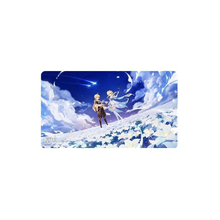 Genshin Impact Twin Stars on Floral Sea Mousepad Traveler - Aether & Lumine 70 x 40 cm