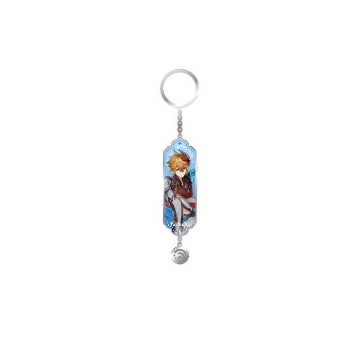 Genshin Impact Character Drawing Card Metal Keychain Tartaglia aka Childe
