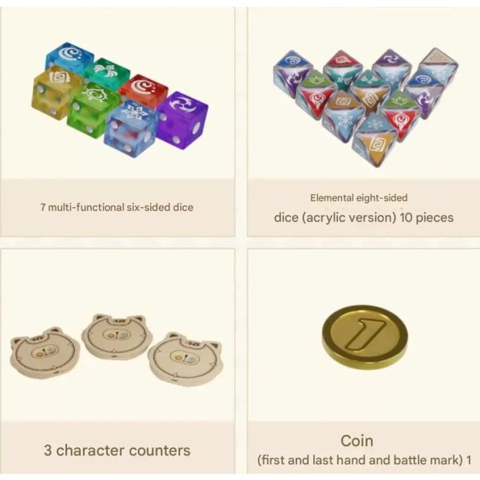 Genshin Impact Trading Card Game - Accessory & Dice Set *Chinese Version*