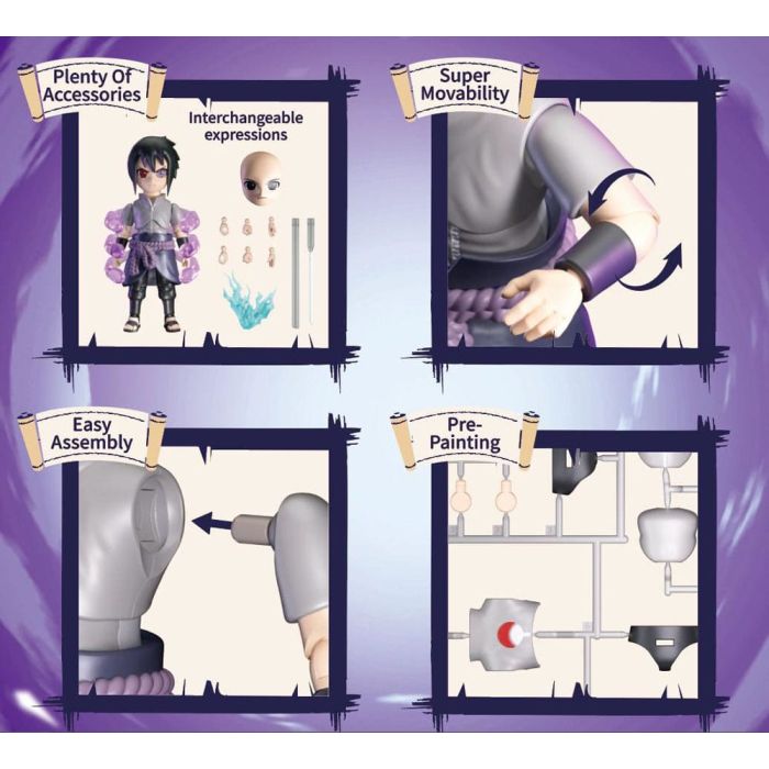 Naruto Plastic Model Kit Sasuke Uchiha 12 cm     