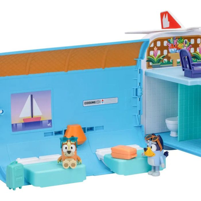 Bluey Mini Figures Playset Bluey Holiday 3in1 Set 