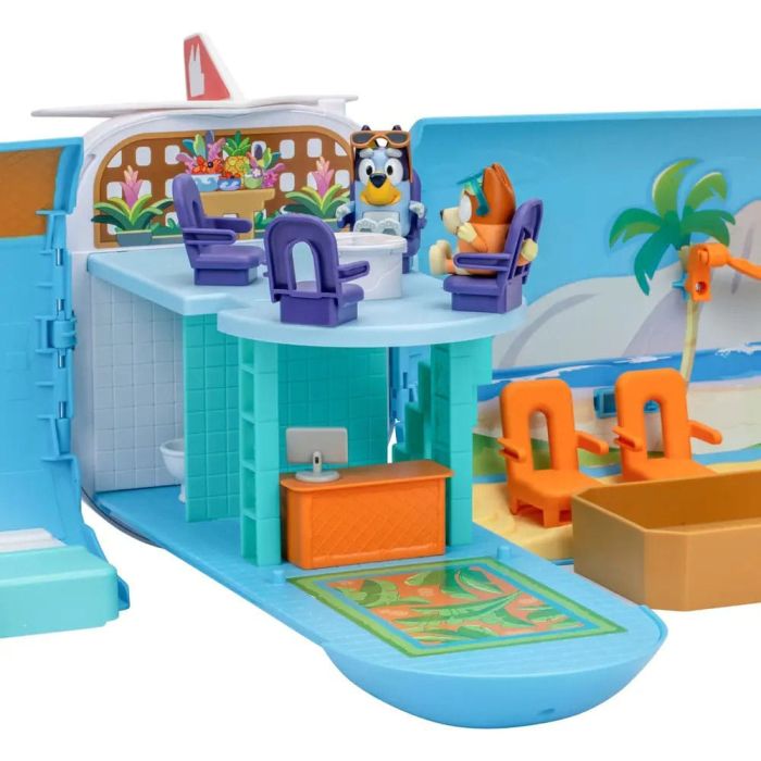 Bluey Mini Figures Playset Bluey Holiday 3in1 Set 