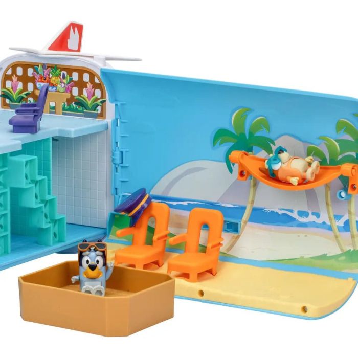 Bluey Mini Figures Playset Bluey Holiday 3in1 Set 