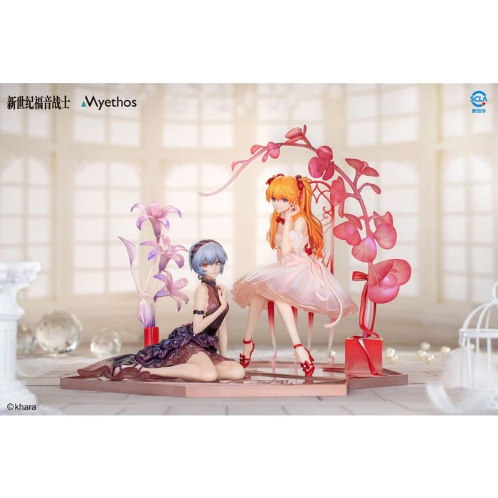 Evangelion PVC Statue 1/7 Rei Ayanami & Asuka Shikinami Langley: Whisper of Flower Ver. Set