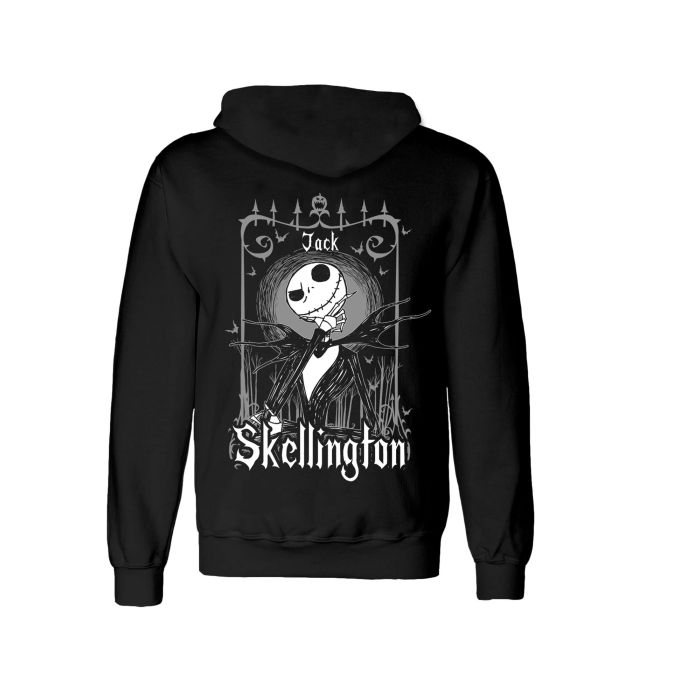 Nightmare before Christmas Hooded Sweater Jack Skellington In Frame Black And Back Size S