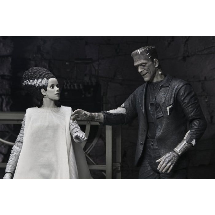 Universal Monsters 2-Pack Action Figure Bride of Frankenstein 90th Anniversary The Monster & His Mate (B&W) 18 cm