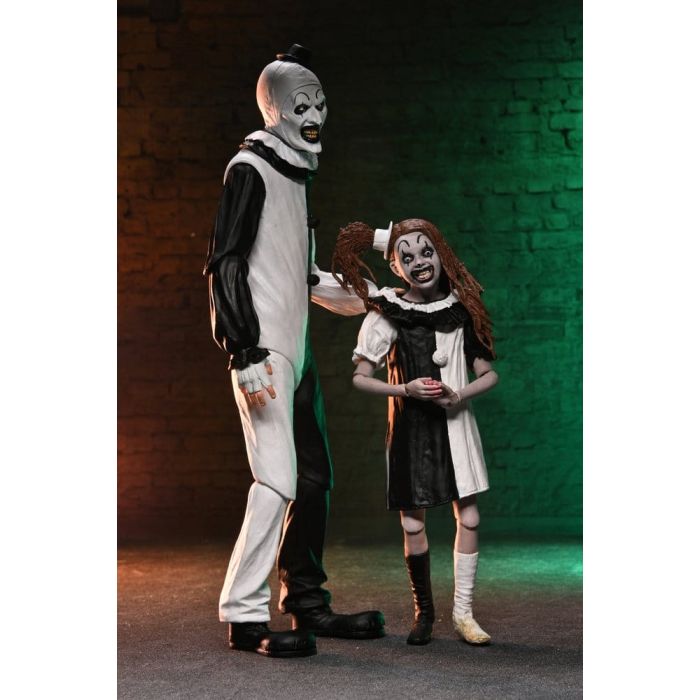 Terrifier 2 2-Pack Action Figures Ultimate Art the Clown & Little Pale Girl 18 cm