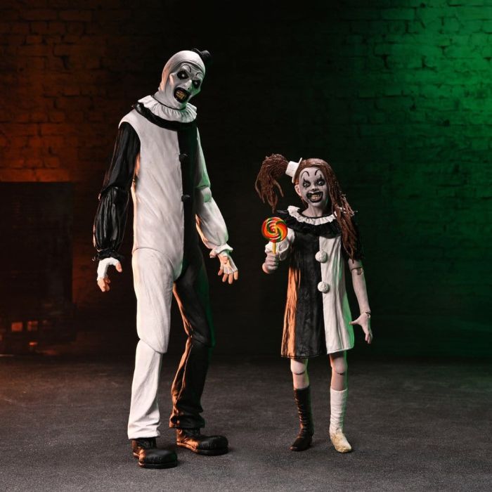 Terrifier 2 2-Pack Action Figures Ultimate Art the Clown & Little Pale Girl 18 cm