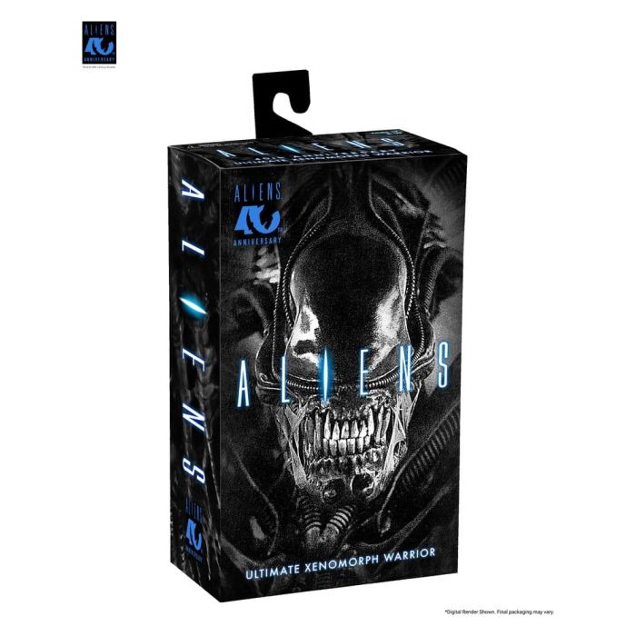 Aliens Ultimate Action Figure Warrior (1986) Xenomorph Black (40th Anniversary) 23 cm