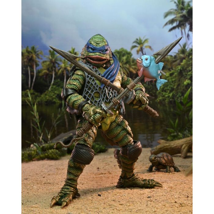 Universal Monsters x Teenage Mutant Ninja Turtles Scale Action Figure Leonardo as the Creature 18 cm