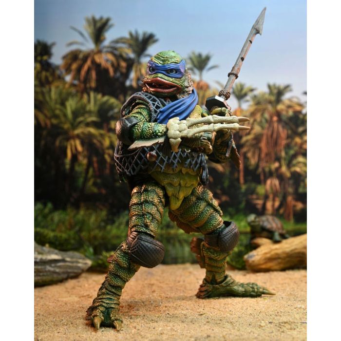 Universal Monsters x Teenage Mutant Ninja Turtles Scale Action Figure Leonardo as the Creature 18 cm
