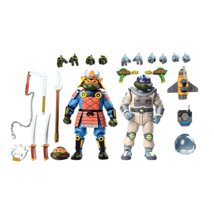 Teenage Mutant Ninja Turtles (Cartoon) Action Figure 2 Pack Space Adventure & Samurai Turtles 18 cm      