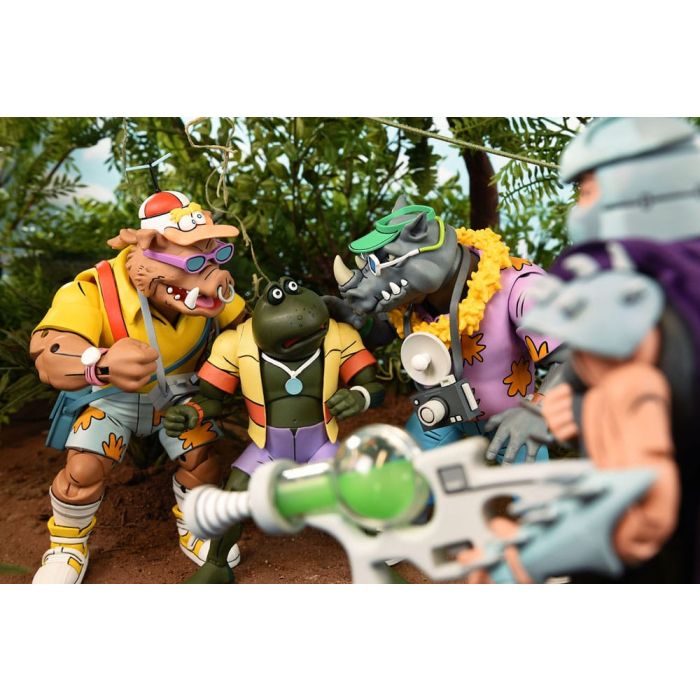 Teenage Mutant Ninja Turtles (Cartoon 1980) Action Figure 2 Pack Vacation Bebop and Rocksteady 18 cm  