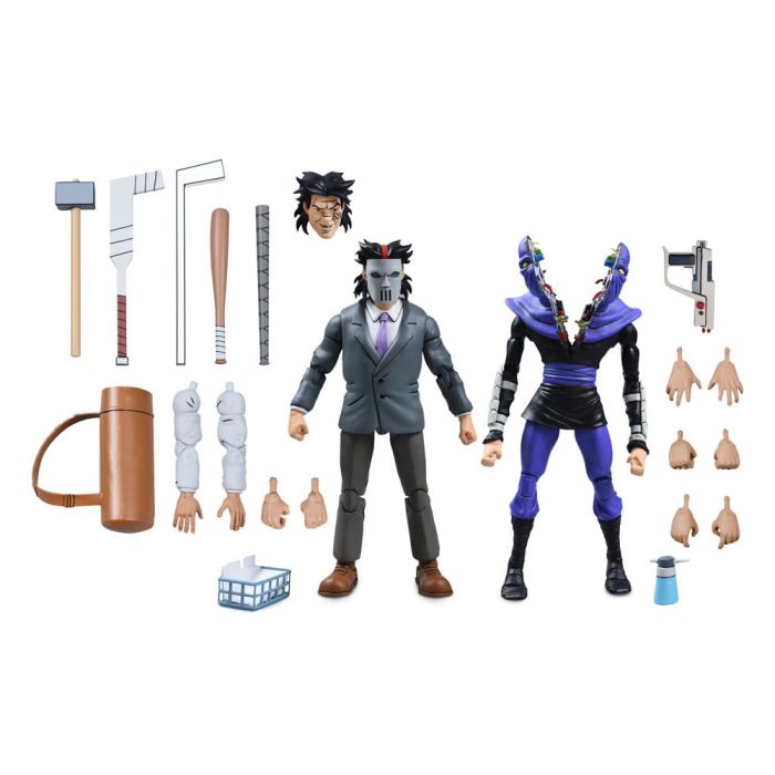Teenage Mutant Ninja Turtles (Cartoon) Action Figure 2 Pack Business Suit Casey Jones & Split Foot Soldier 18 cm     