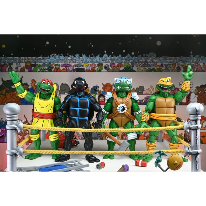 Teenage Mutant Ninja Turtles (Archie Comics) Action Figures 4-Pack Stump Wrestling Turtles 18 cm