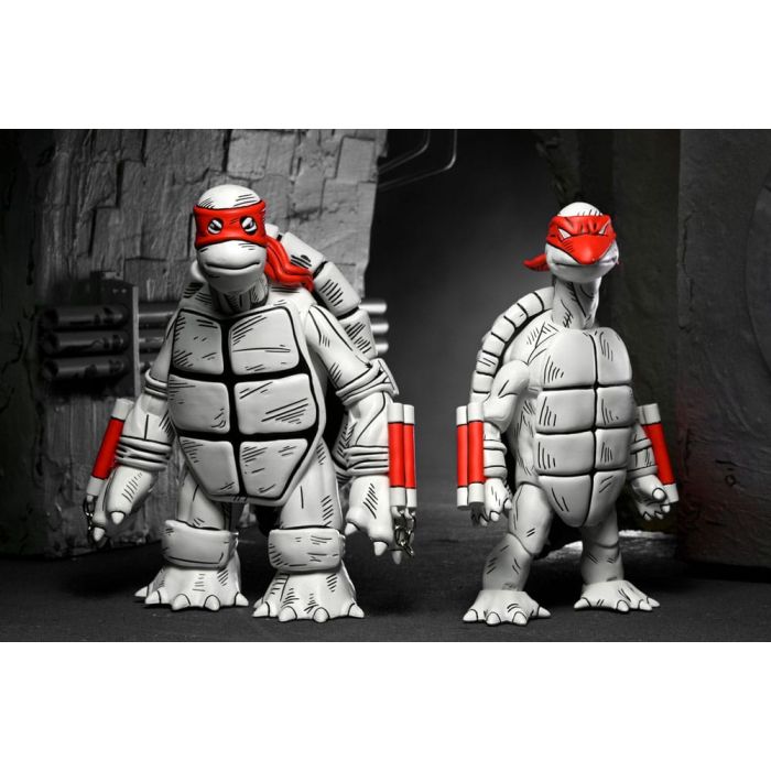 Teenage Mutant Ninja Turtles (Mirage Comics) Action Figures 2-Pack Black and White First Turtles 18 cm 
