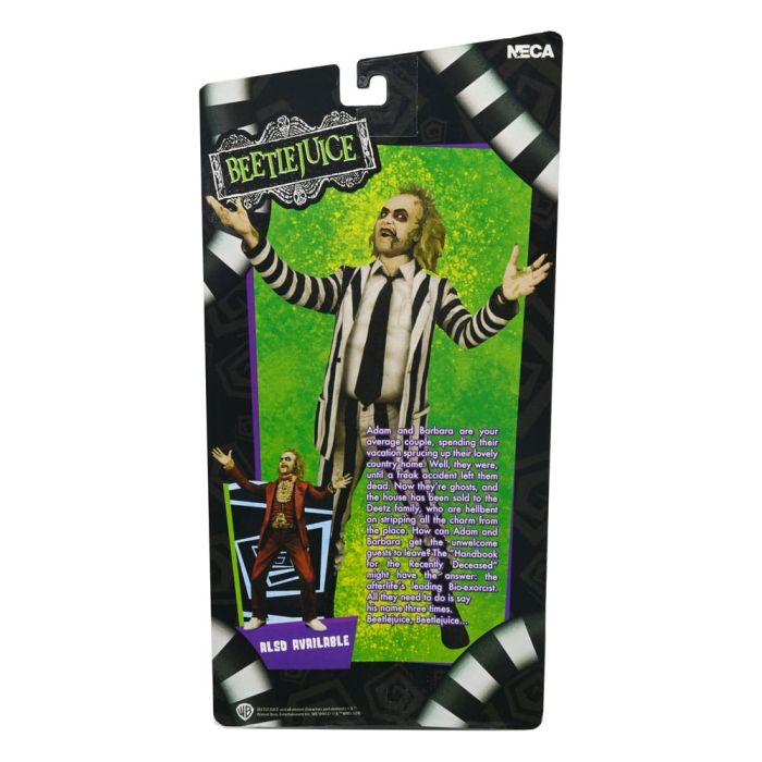Beetlejuice 1988 Action Figure Beetlejuice Black and White Striped Suit 18 cm  