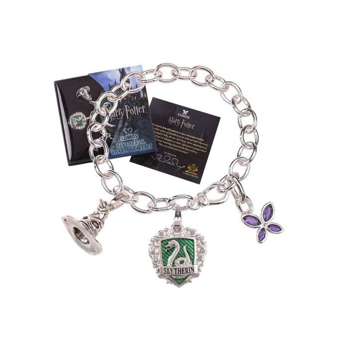 Harry Potter Charm Bracelet Lumos Slytherin (silver plated)