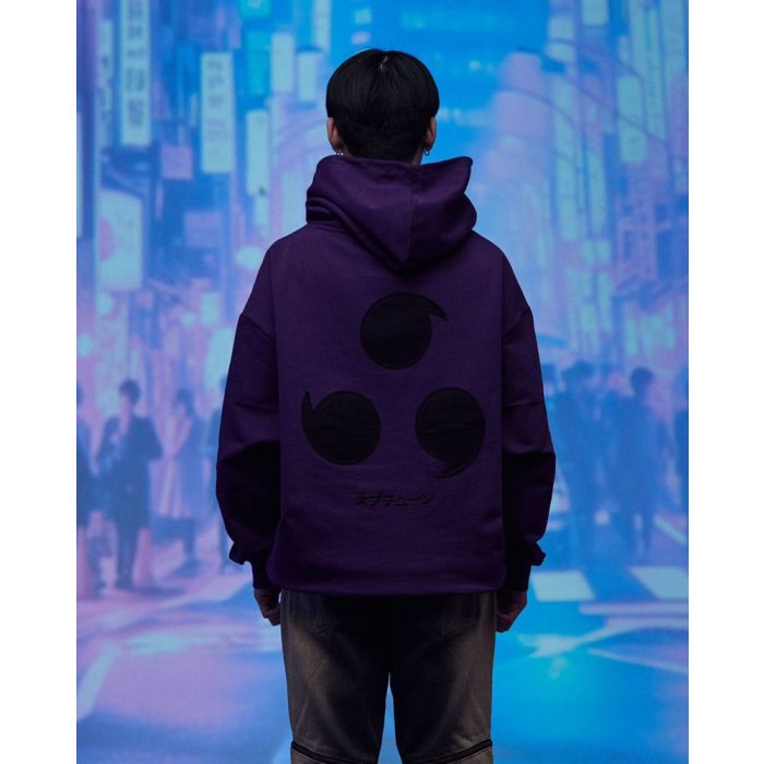 Naruto Shippuden Hooded Sweater Graphic Purple Size XL