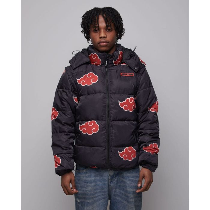 Naruto Puffer Jacket Akatsuki Red Size XXL