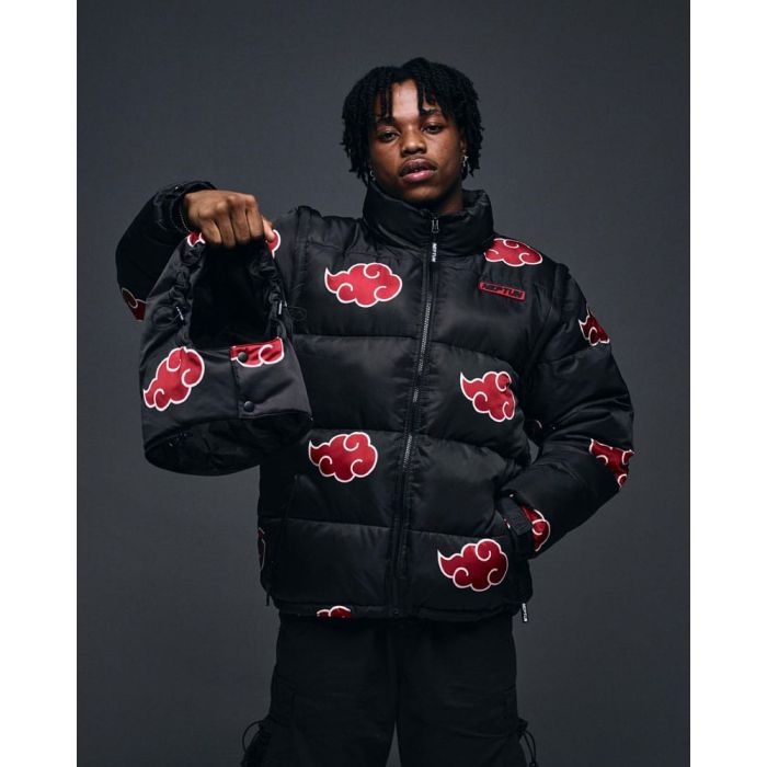 Naruto Puffer Jacket Akatsuki Red Size XXL