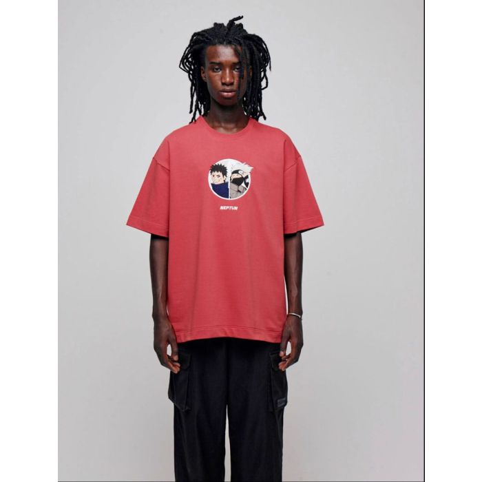 Naruto Shippuden T-Shirt Graphic Red Size S