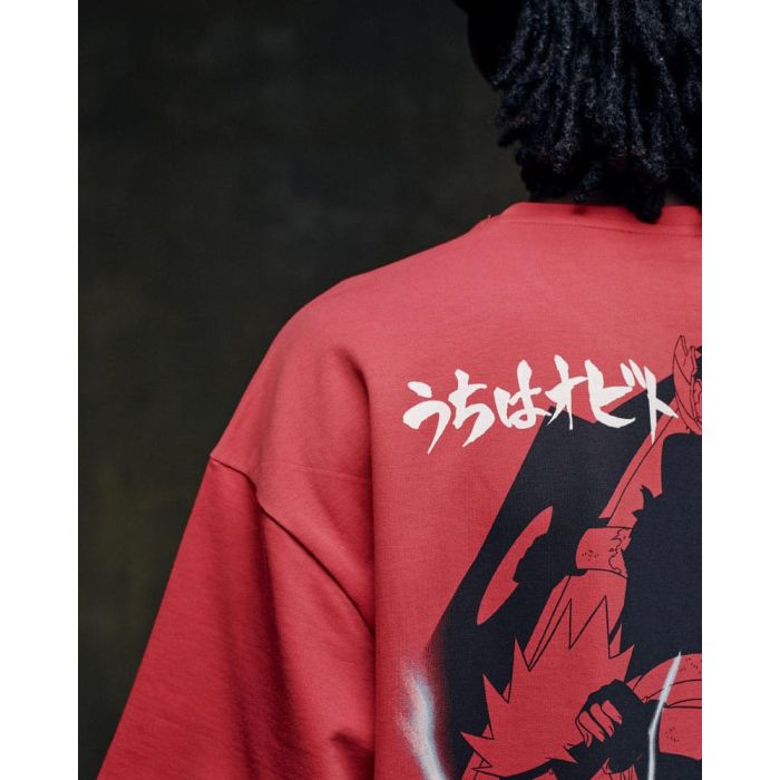 Naruto Shippuden T-Shirt Graphic Red Size S
